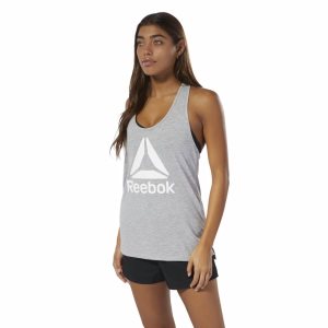 Reebok WOR Supremium Logo Muskelshirt Damen - Grau - DE 275-XCH